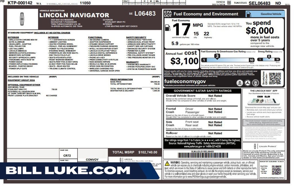 Used 2025 Lincoln Navigator Reserve AWD/4WD image 1