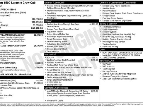 Used 2019 RAM 1500 Laramie w/ Sport Appearance Package image 16