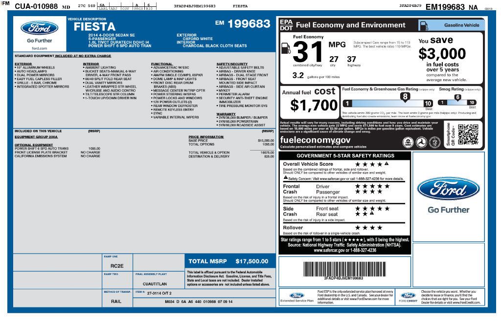 Used 2014 Ford Fiesta SE FWD image 37