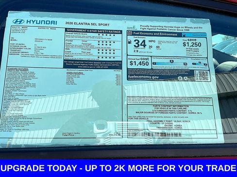 New 2026 Hyundai Elantra Sport FWD image 18