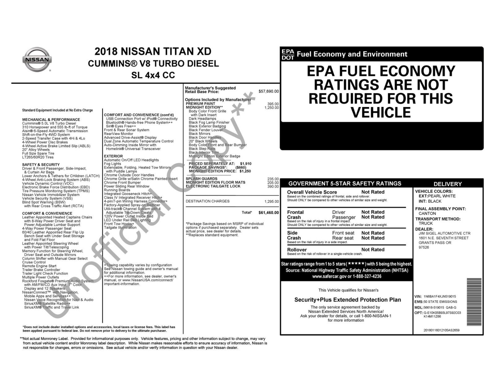 Used 2018 Nissan Titan SL w/ Midnight Edition AWD/4WD image 52