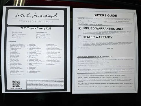 Used 2023 Toyota Camry XLE w/ Navigation Package AWD/4WD image 41