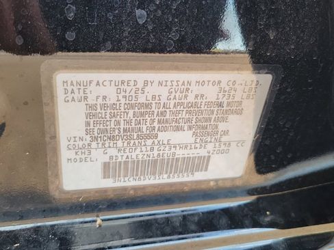 Certified 2025 Nissan Versa S w/ Trunk Package image 32