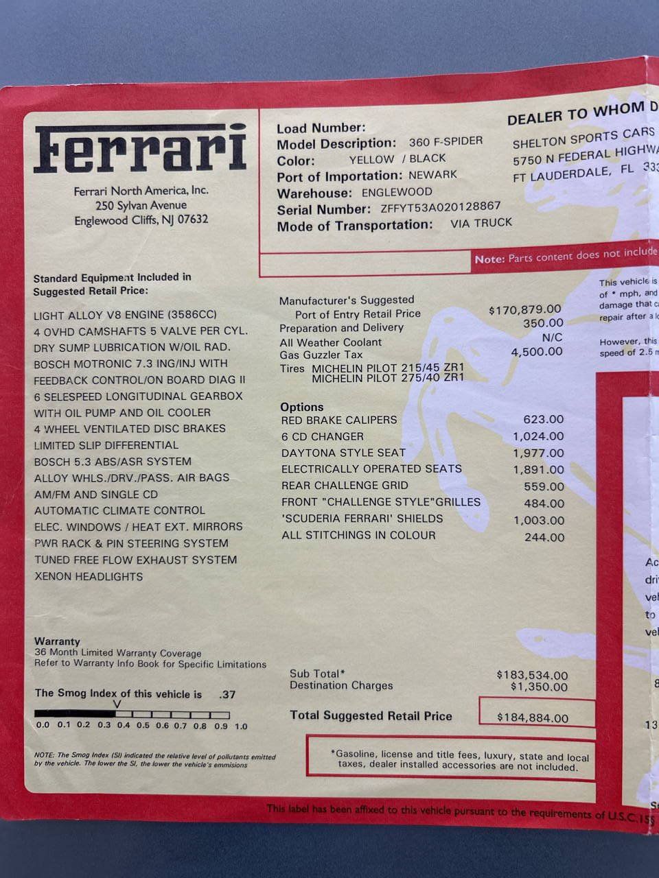 Used 2002 Ferrari 360 Spider RWD image 9
