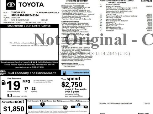 Used 2022 Toyota Tundra Platinum image 2