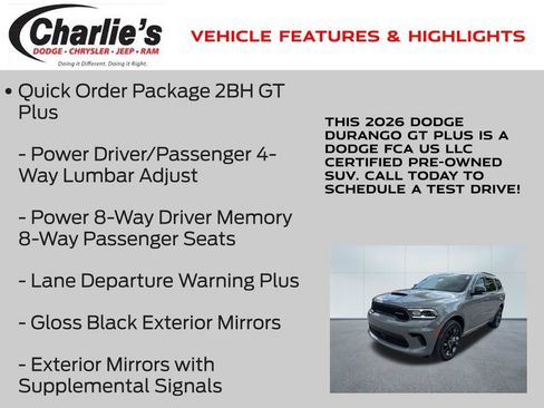 Used 2026 Dodge Durango GT AWD/4WD image 19