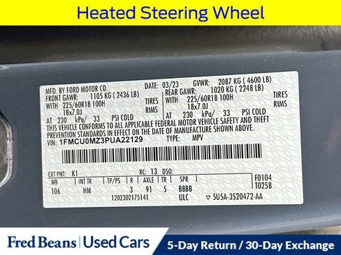 Certified 2023 Ford Escape ST-Line w/ Equipment Group 301A FWD image 36