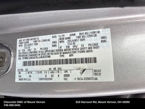 Used 2020 Ford Escape SE image 32