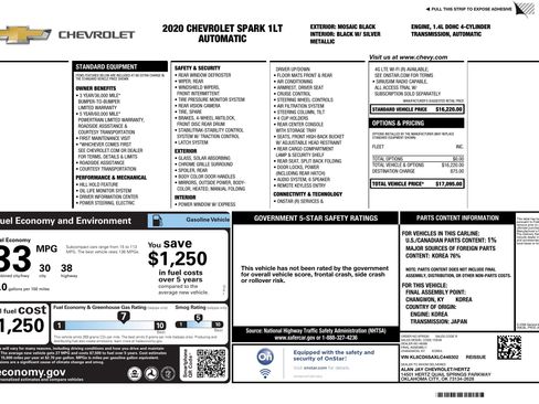 Used 2020 Chevrolet Spark LT image 3