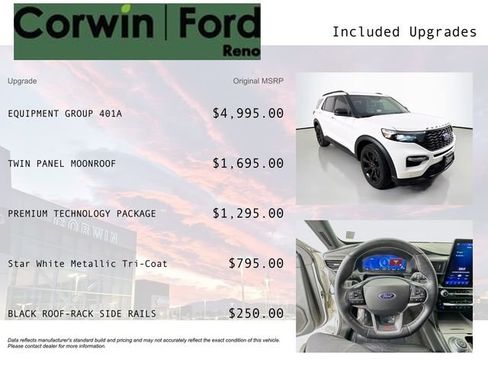 Certified 2022 Ford Explorer ST w/ Equipment Group 401A image 3