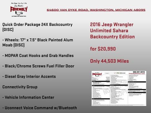 Used 2016 Jeep Wrangler Unlimited Sahara AWD/4WD image 5