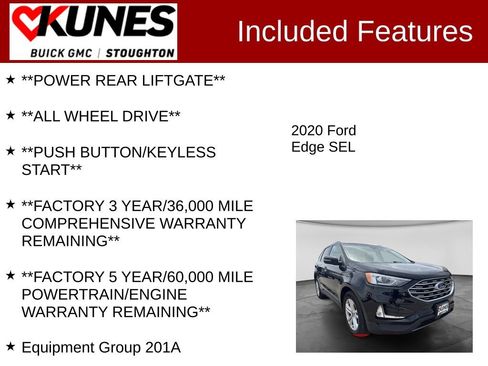 Used 2020 Ford Edge SEL w/ Convenience Package AWD/4WD image 3