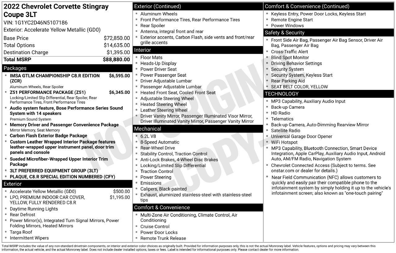 Used 2022 Chevrolet Corvette Stingray Premium Cpe RWD image 5