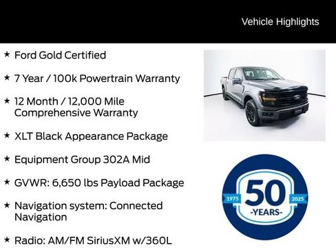 Certified 2024 Ford F150 XLT w/ Equipment Group 302A MID AWD/4WD image 6