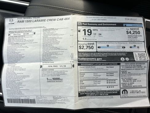 Used 2025 RAM 1500 Laramie w/ Night Edition image 68