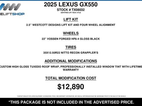 Used 2025 Lexus GX 550 w/ Accessory Package (2T) image 2