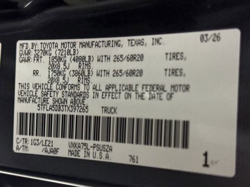 New 2026 Toyota Tundra SR5 AWD/4WD image 19