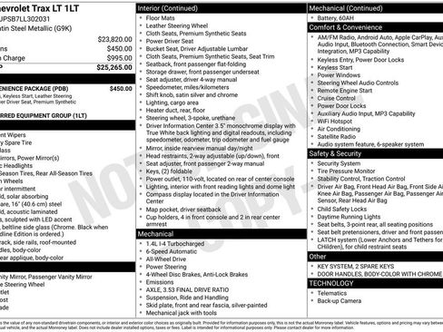 Used 2020 Chevrolet Trax LT w/ LT Convenience Package AWD/4WD image 11