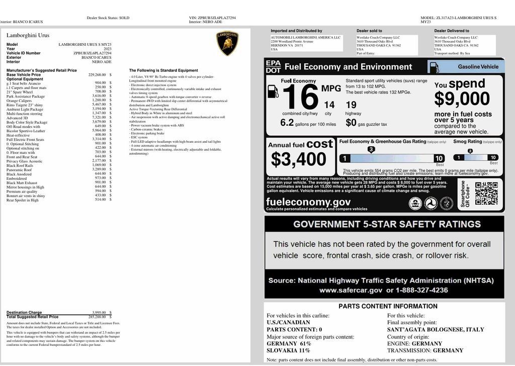 Used 2023 Lamborghini Urus S AWD/4WD image 38