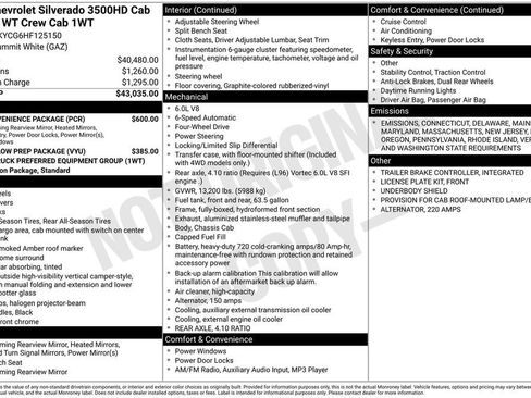 Used 2017 Chevrolet Silverado 3500 W/T w/ WT Convenience Package image 5