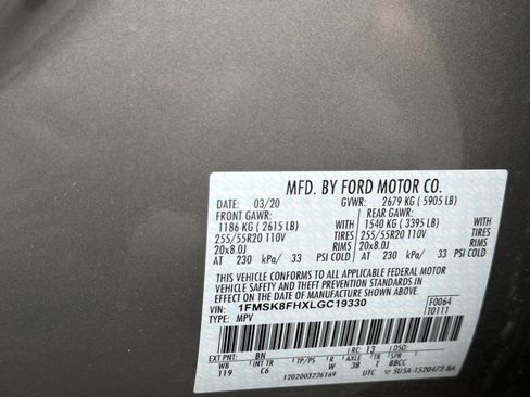 Used 2020 Ford Explorer Limited w/ Class III Trailer Tow Package AWD/4WD image 29