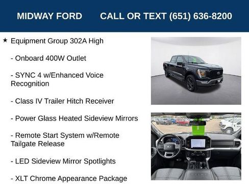 Certified 2023 Ford F150 XLT w/ Equipment Group 302A High AWD/4WD image 13