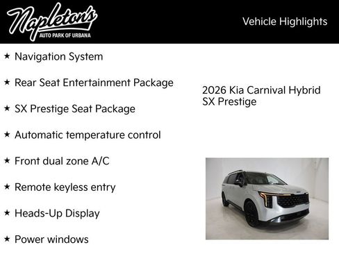 New 2026 Kia Carnival SX Prestige FWD image 15