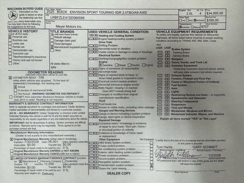 Used 2025 Buick Envision Sport Touring image 35