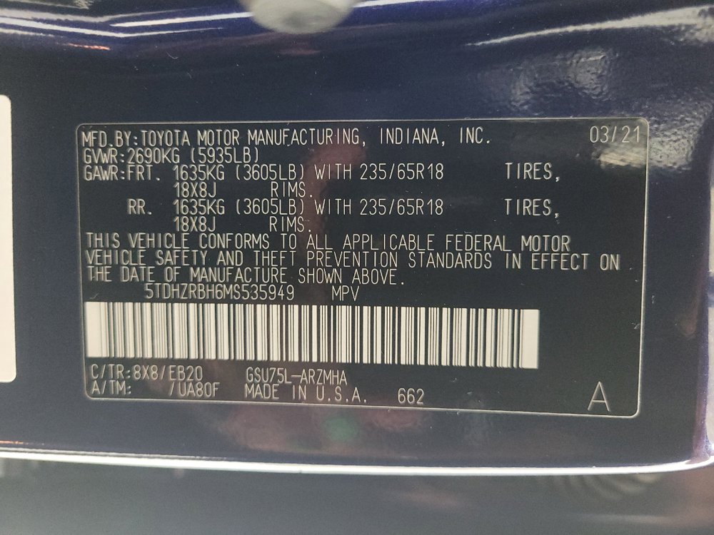 Used 2021 Toyota Highlander XLE AWD/4WD image 33