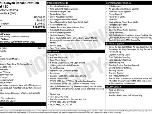 Used 2021 GMC Canyon Denali AWD/4WD image 44