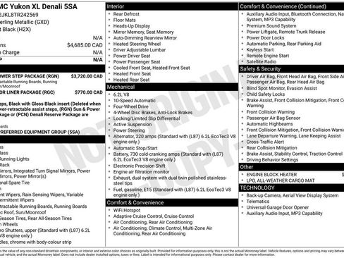 Used 2026 GMC Yukon XL Denali w/ Sun & Power Step Package AWD/4WD image 9