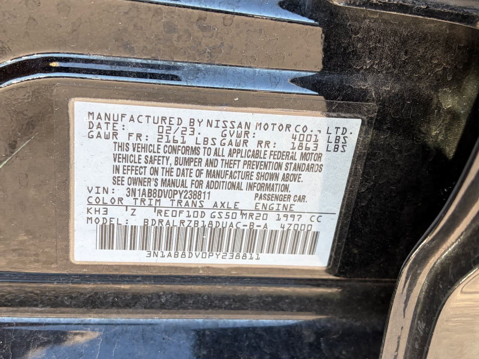 Certified 2023 Nissan Sentra SR w/ Midnight Edition Package FWD image 13