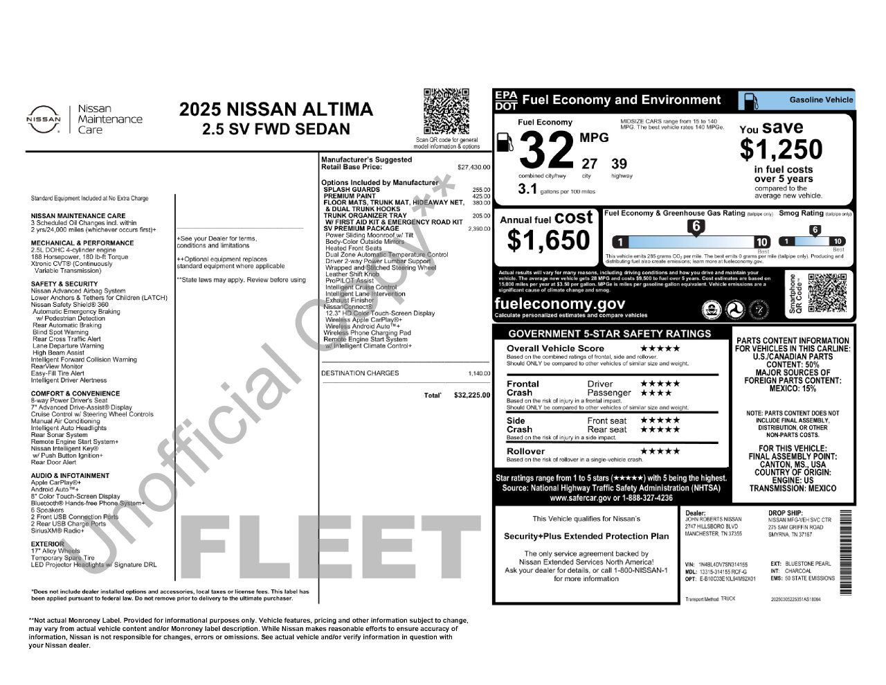 Certified 2025 Nissan Altima 2.5 SV w/ SV Premium Package FWD image 33