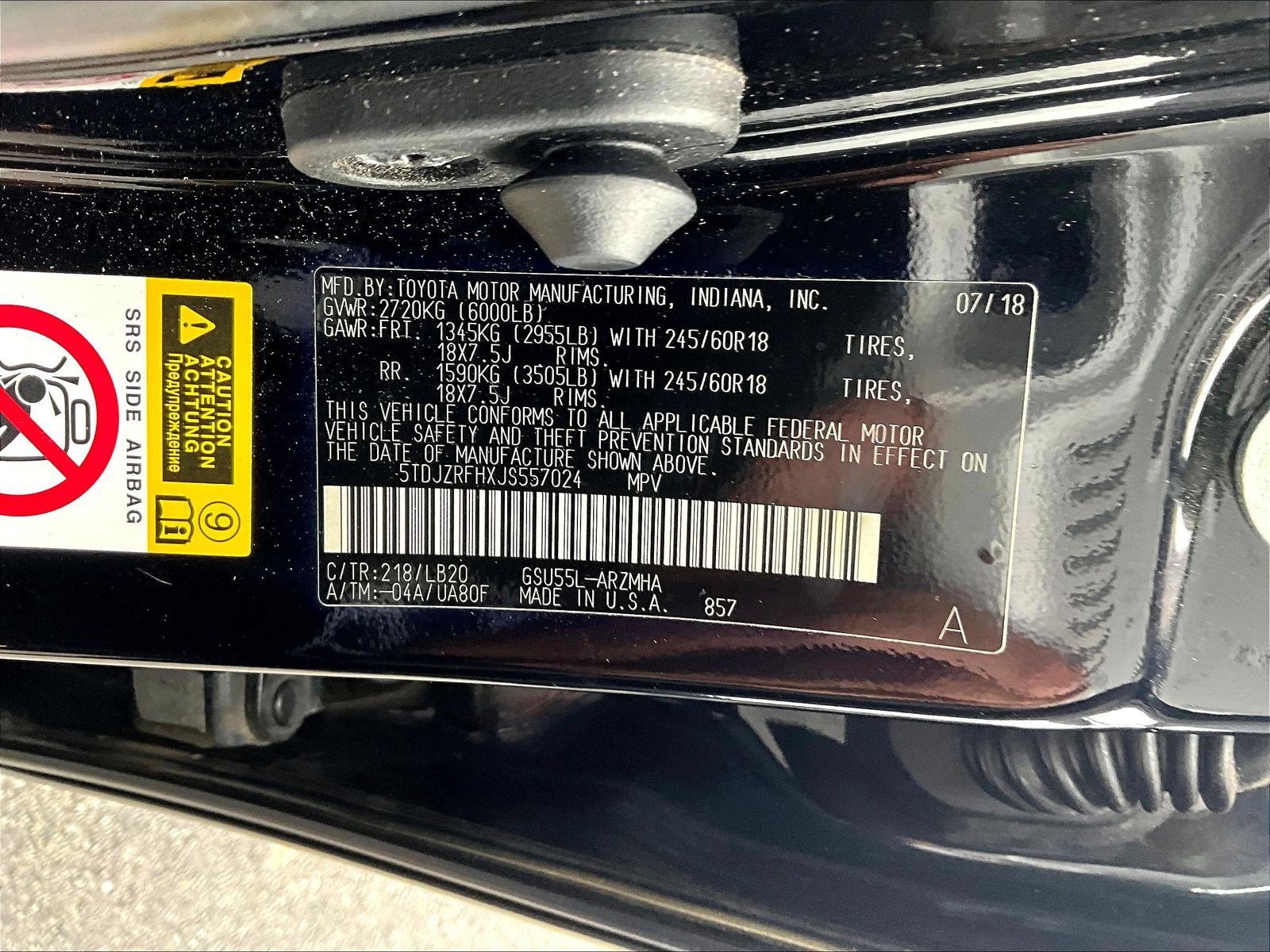 Used 2018 Toyota Highlander XLE AWD/4WD image 19