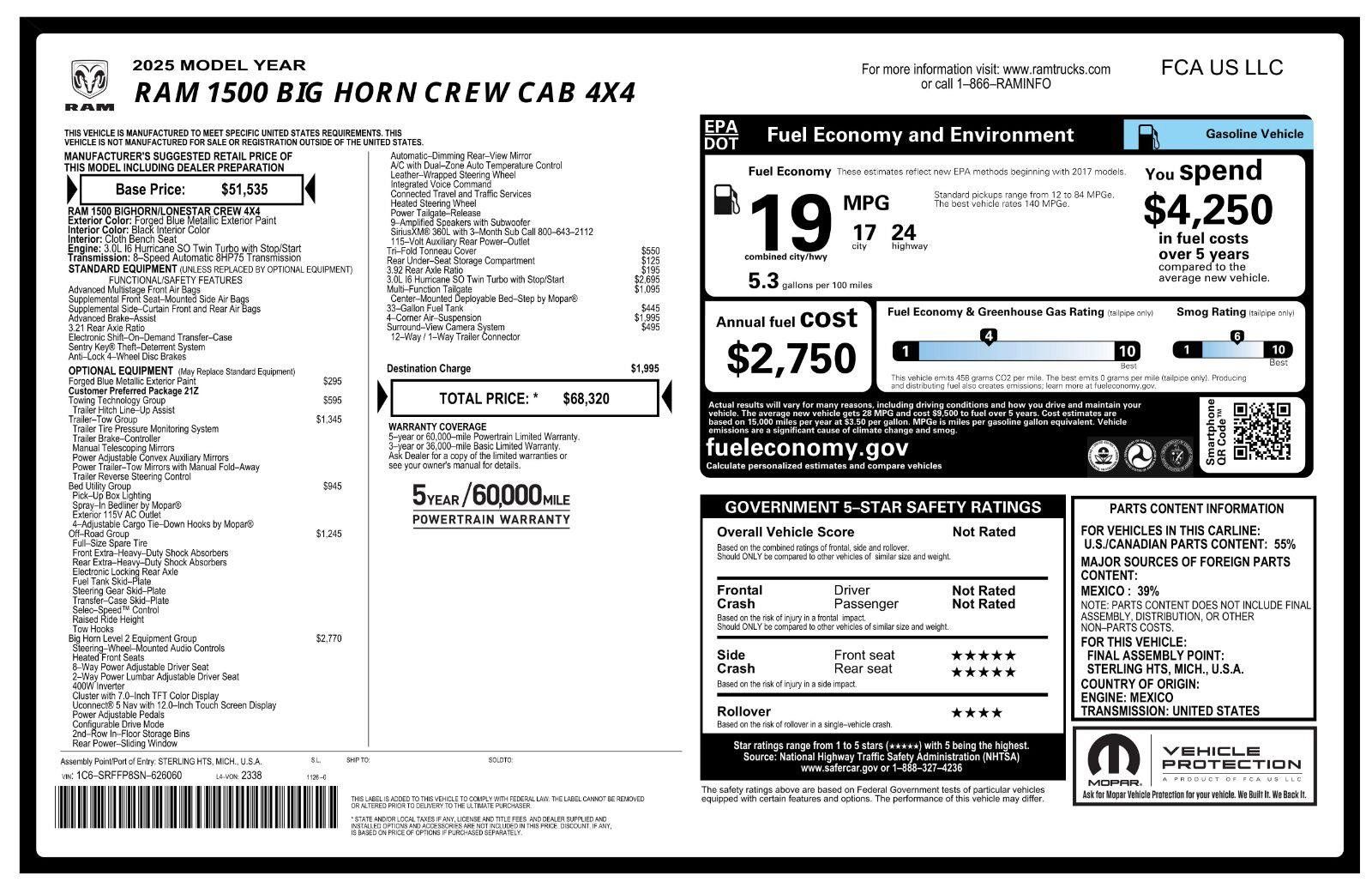 Used 2025 RAM 1500 Big Horn AWD/4WD image 9