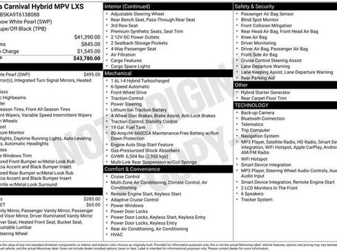 Used 2026 Kia Carnival LXS FWD image 15