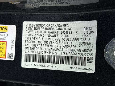 Certified 2023 Honda Civic LX image 40
