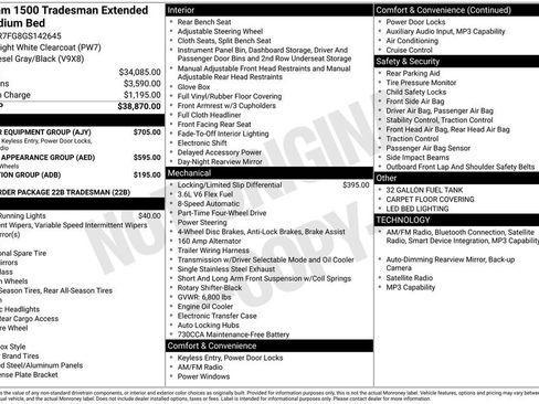 Used 2016 RAM 1500 Tradesman w/ Popular Equipment Group AWD/4WD image 2