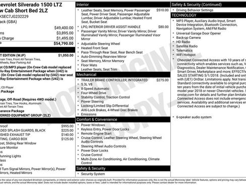 Used 2018 Chevrolet Silverado 1500 LTZ Z71 w/ Midnight Edition image 26