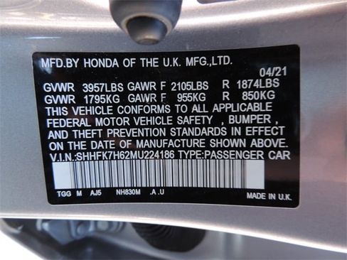 Used 2021 Honda Civic EX image 12