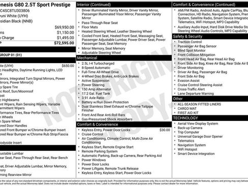 New 2026 Genesis G80 2.5T Sport Prestige image 9