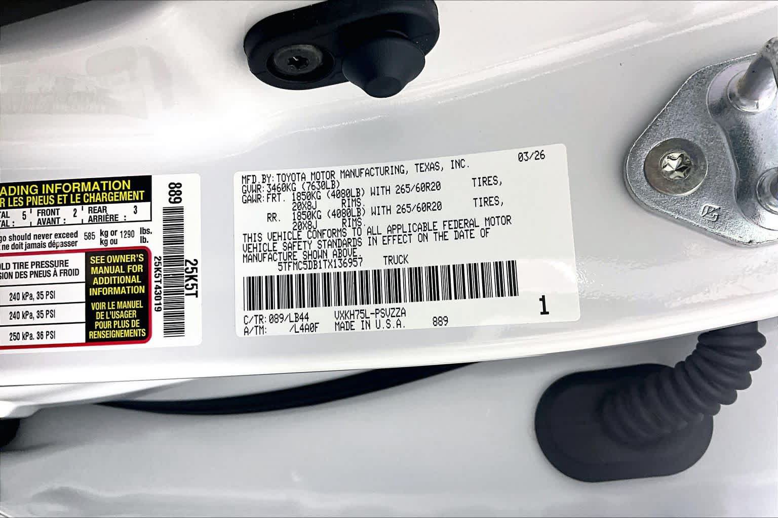 Used 2026 Toyota Tundra 1794 Edition AWD/4WD image 33