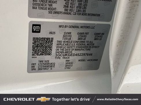 Used 2025 Chevrolet Silverado 1500 LTZ w/ Z71 Off-Road Package image 30