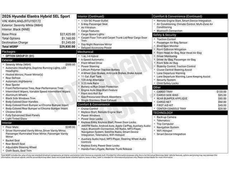 New 2026 Hyundai Elantra SEL FWD image 29
