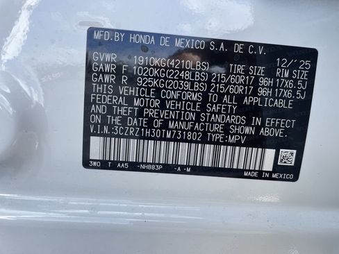 New 2026 Honda HR-V LX image 39