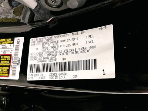 Used 2026 Toyota Sequoia SR5 w/ TRD Off-Road Package AWD/4WD image 43
