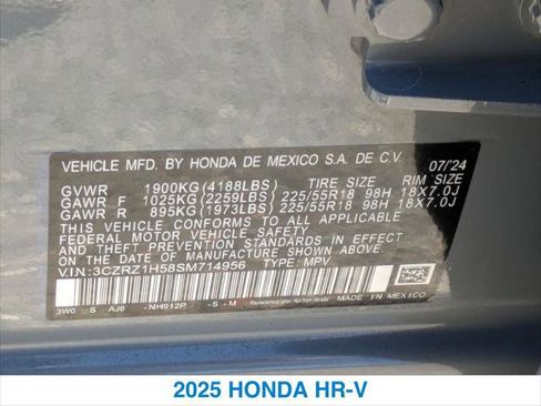 Certified 2025 Honda HR-V Sport image 26