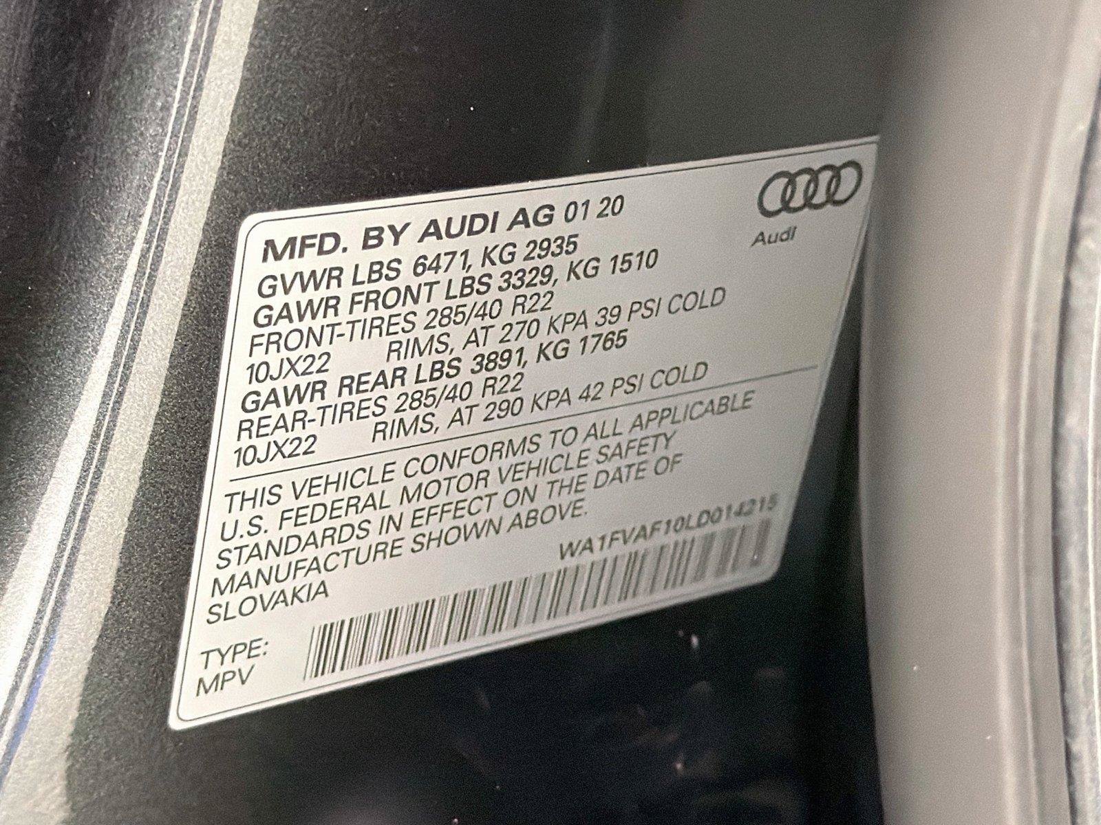 Used 2020 Audi Q8 Prestige w/ Prestige Package AWD/4WD image 33