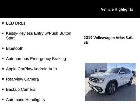 Used 2019 Volkswagen Atlas SE w/ Towing Package AWD/4WD image 26