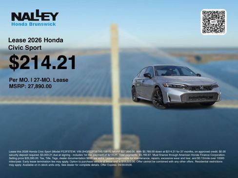 New 2026 Honda Civic Sport image 3